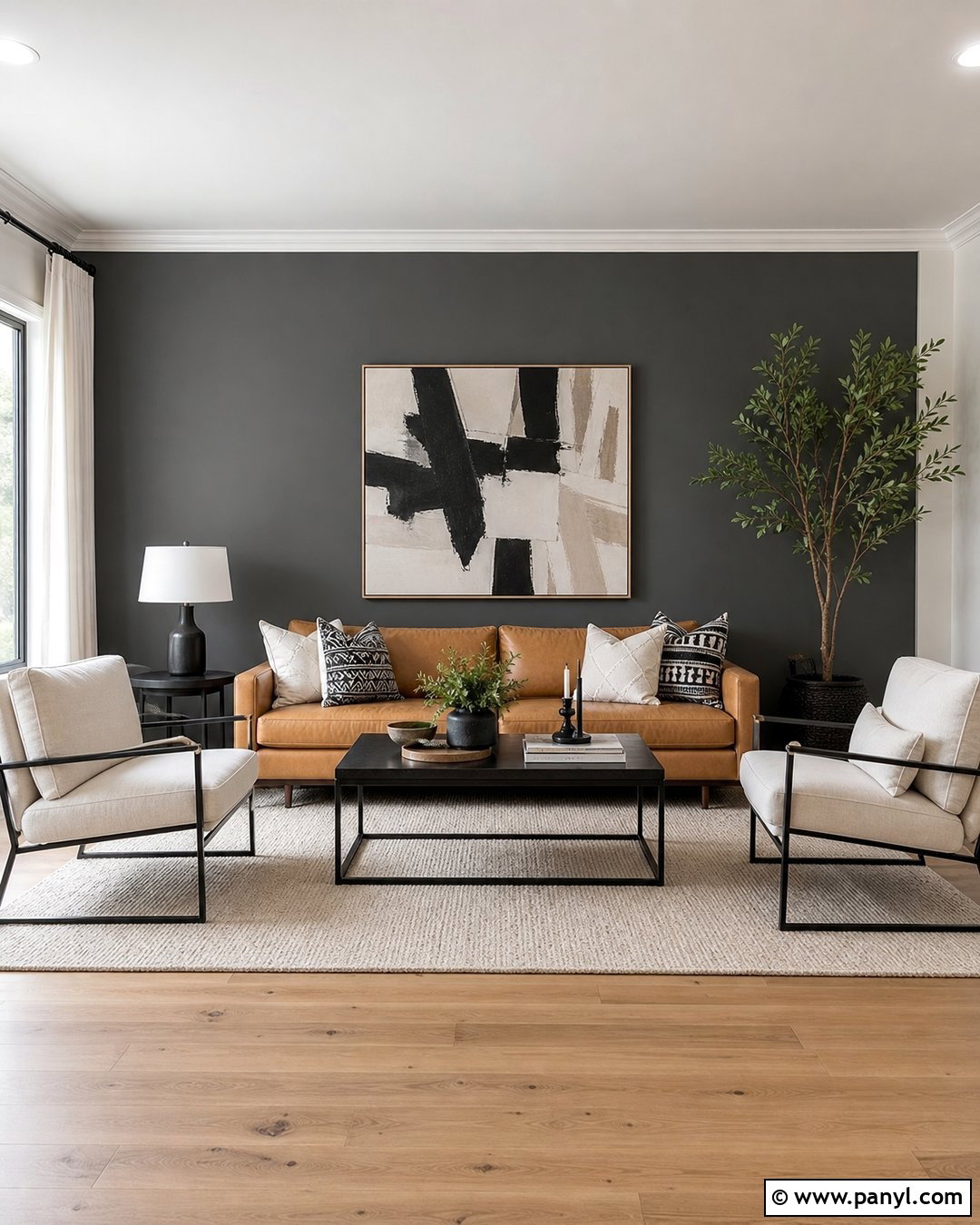 Grey Accent Wall Behind Sofa - 30 Grey Wall Paint Ideas