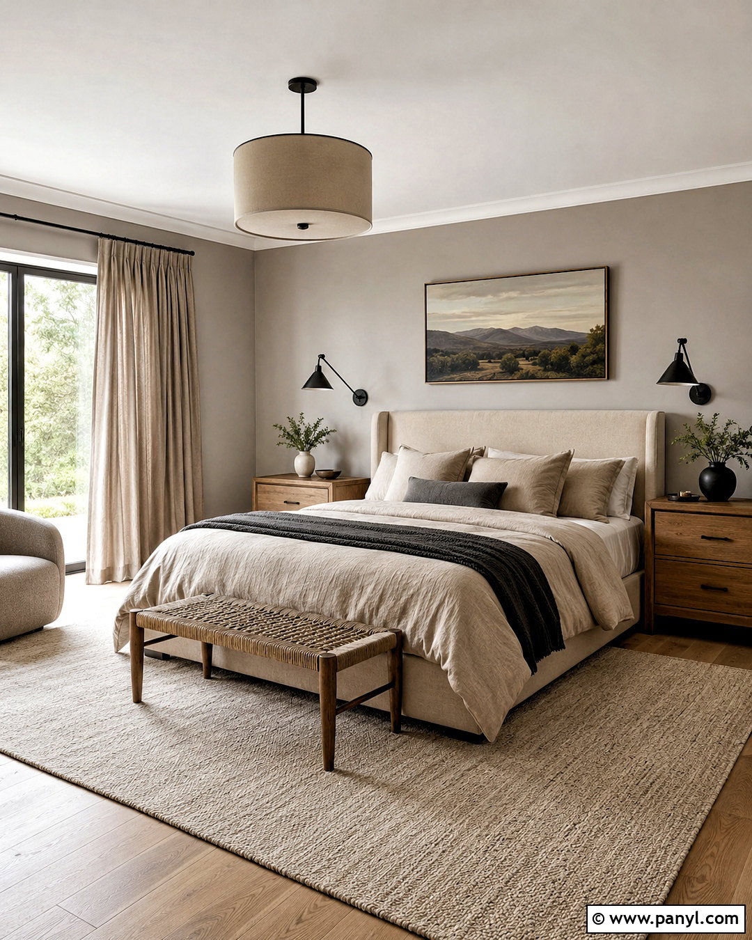 Grey And Beige Bedroom - 20 colors that go with grey ideas