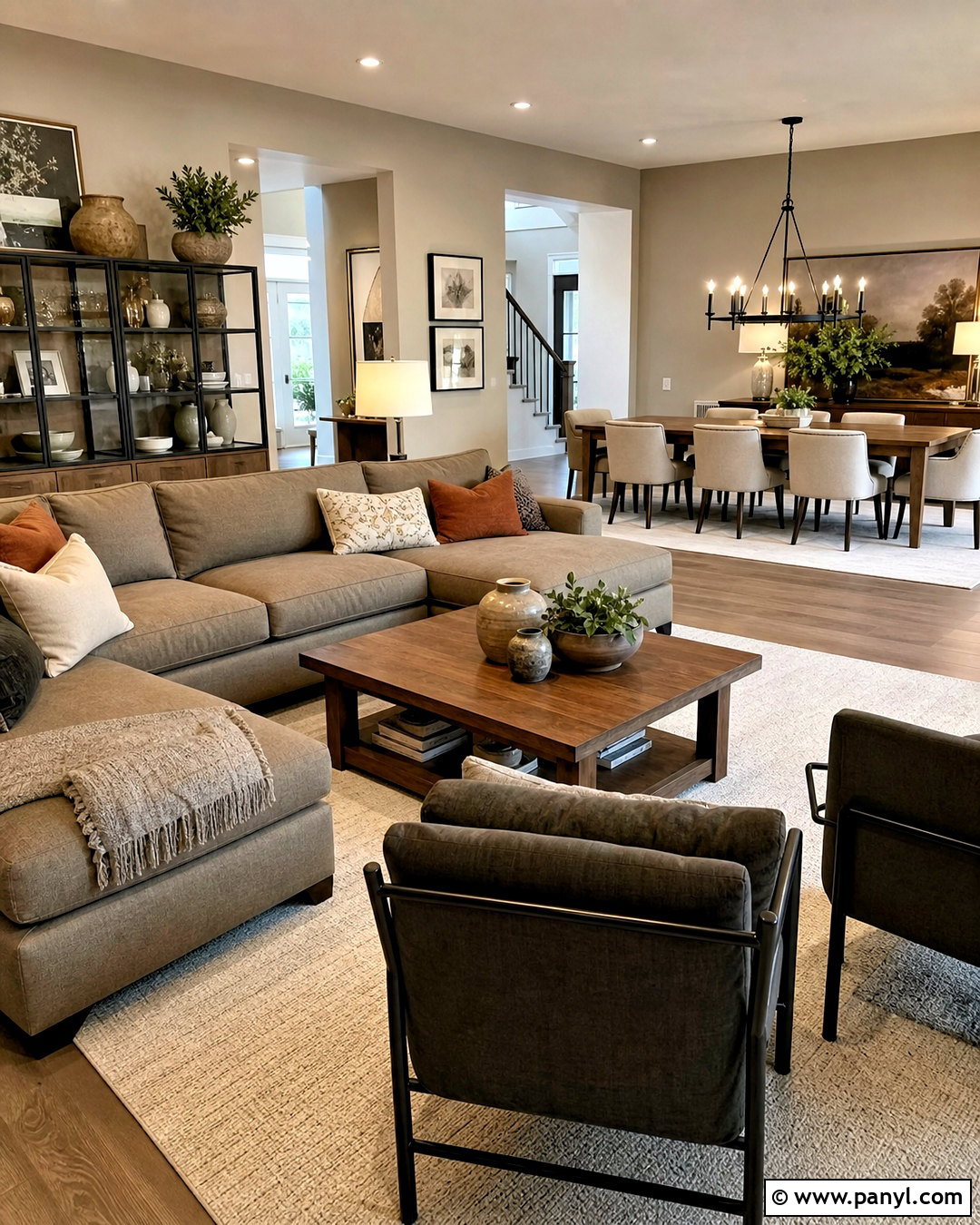 Grey And Beige Open Concept Interior - 20 grey interior design ideas
