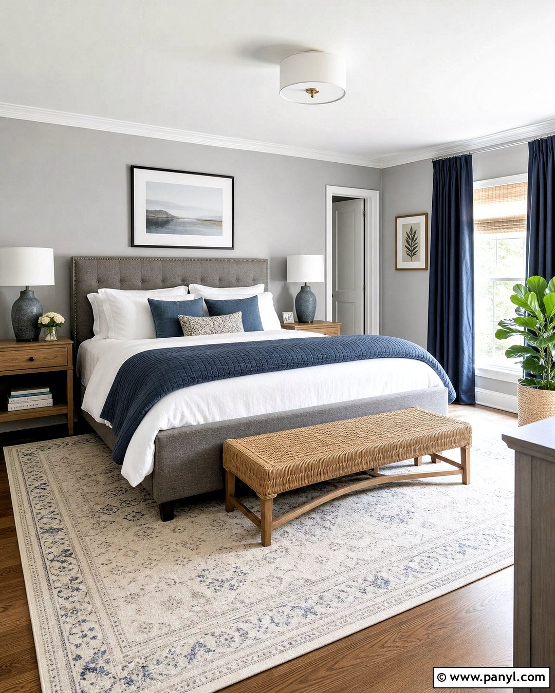 Grey And Blue Bedroom - 20 grey home interiors