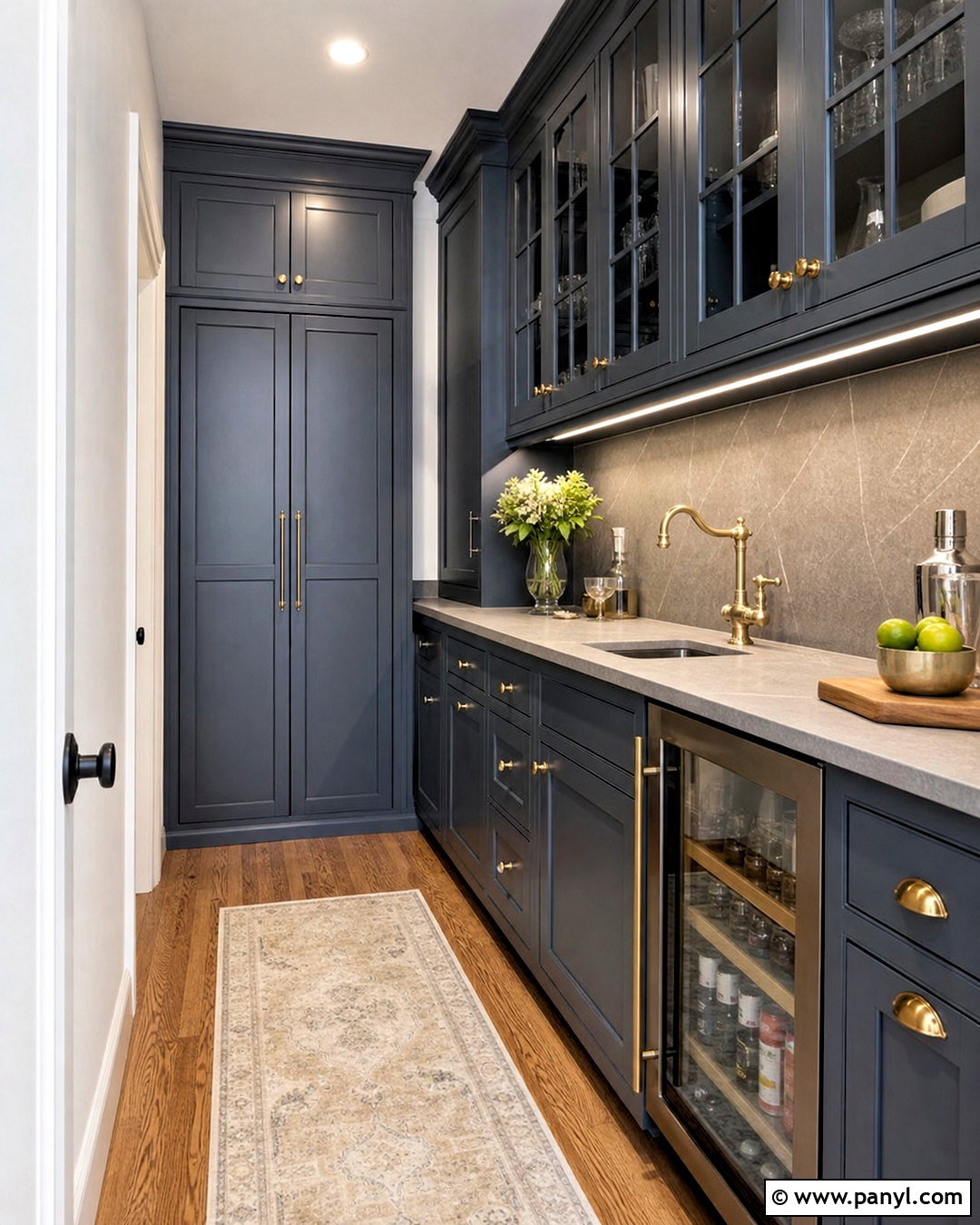 Grey And Blue Butlers Pantry - 20 grey and blue kitchen ideas