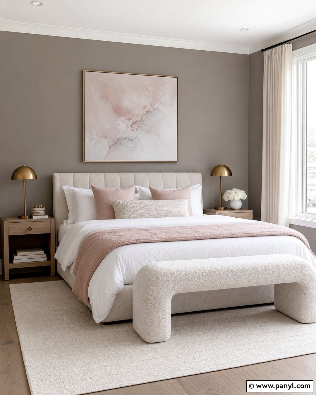 Grey And Blush Bedroom Accent Wall - 35 grey accent wall ideas