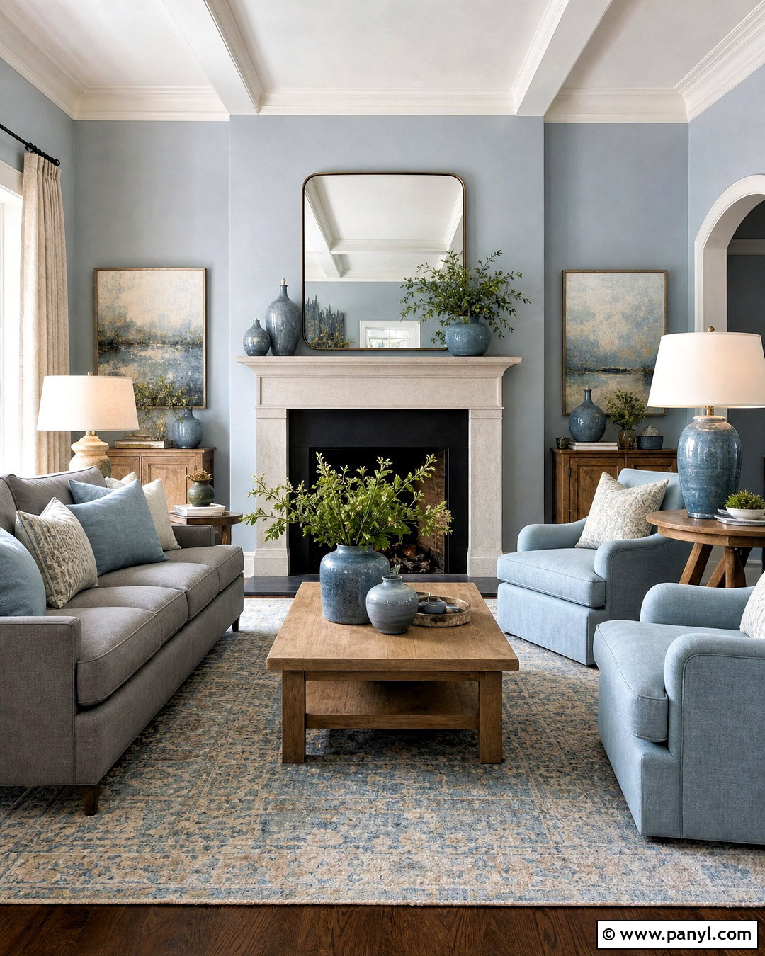 20 Grey and Light Blue Living Room Ideas for Serene Style