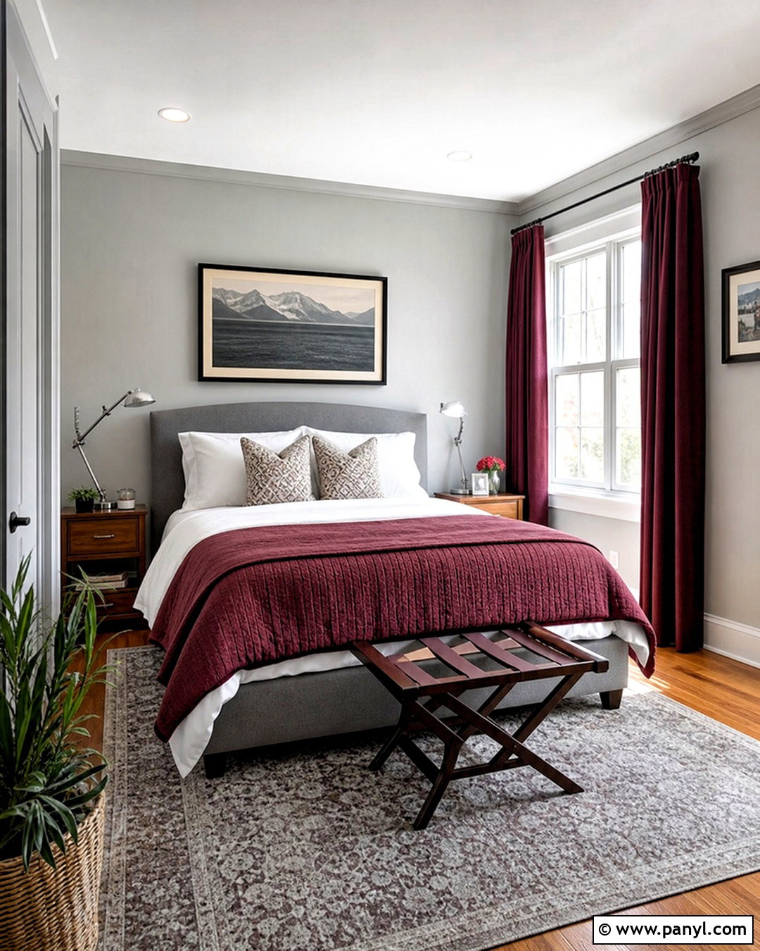 Grey And Maroon Guest Bedroom - 20 grey and maroon bedroom ideas