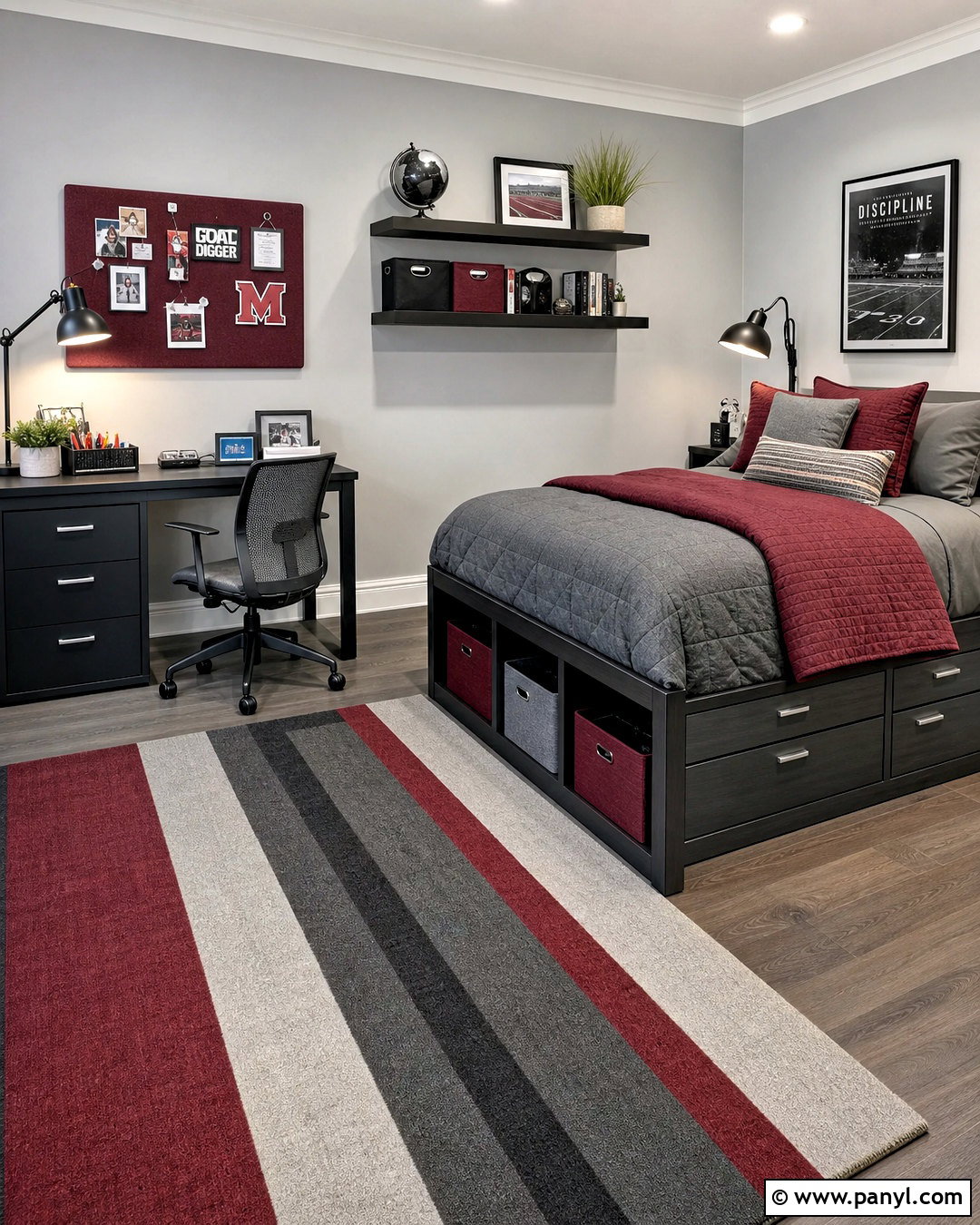 Grey And Maroon Teen Bedroom - 20 grey and maroon bedroom ideas