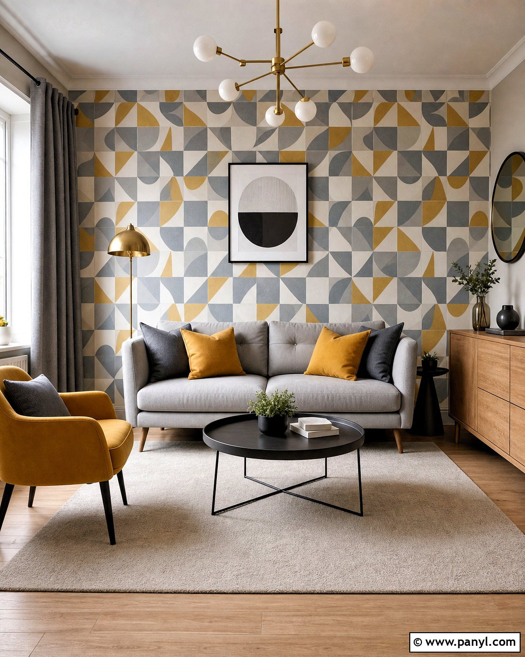 Grey And Mustard Wallpaper Living Room - 20 grey and mustard living room ideas