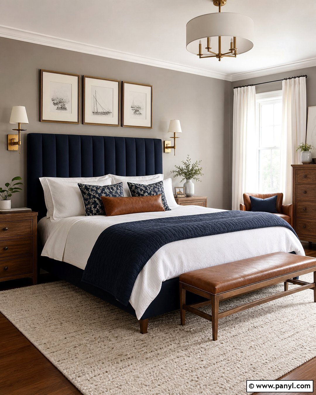 Grey And Navy Bedroom Walls - 50 grey wall ideas