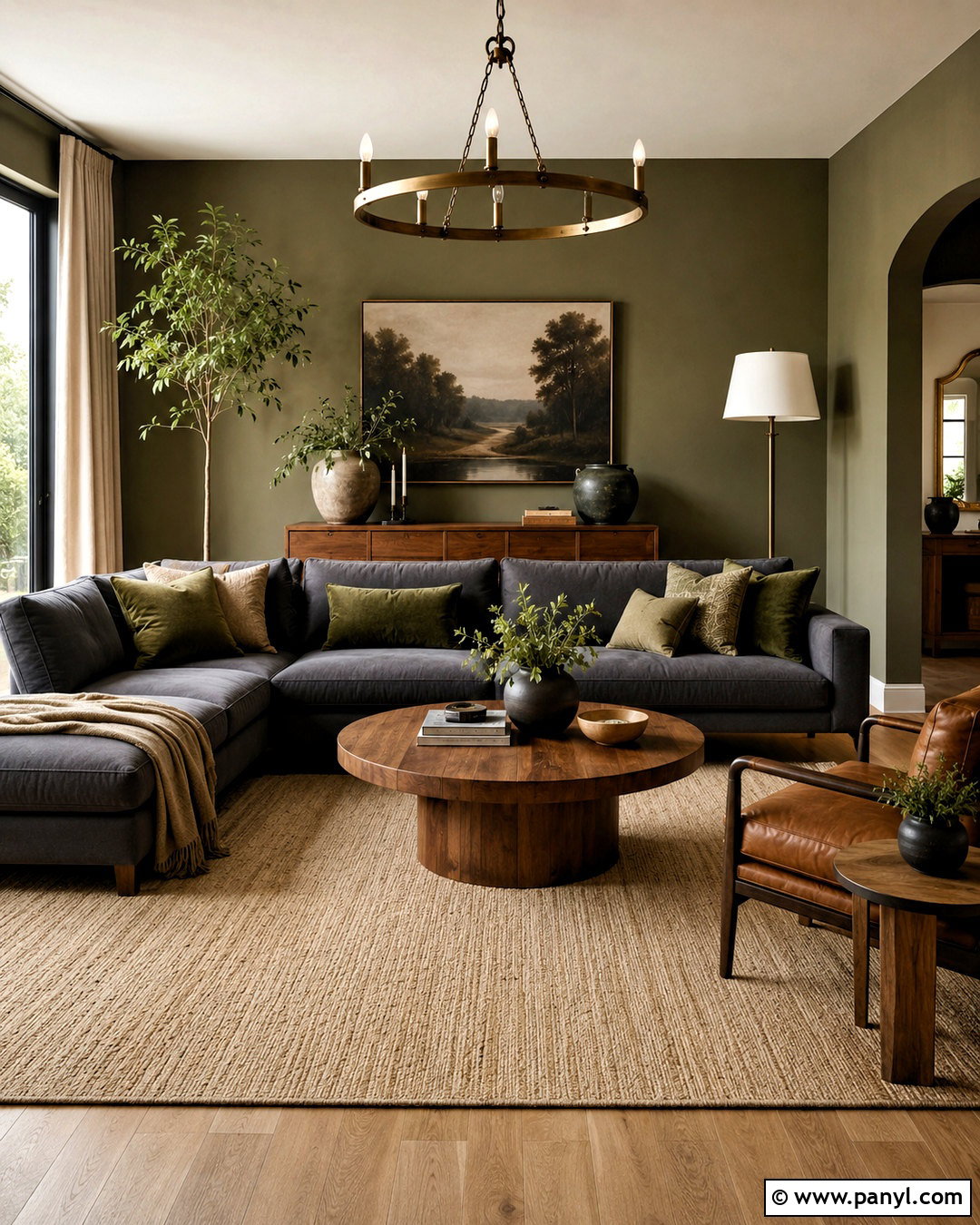 Grey And Olive Green Living Room - 20 colors that go with grey ideas