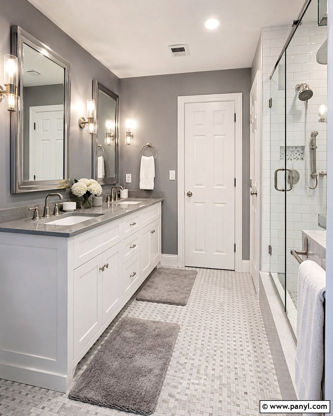 Grey And White Bathroom - 20 Bathrooms With Grey Walls
