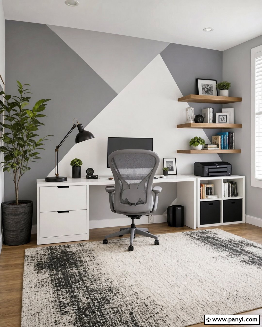 Grey And White Geometric Wall - 30 Grey And White Walls