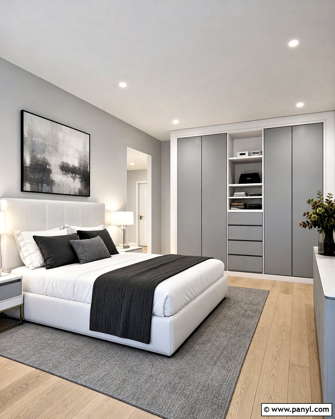 Grey And White Wardrobe - 20 bedroom wardrobe colour combination ideas