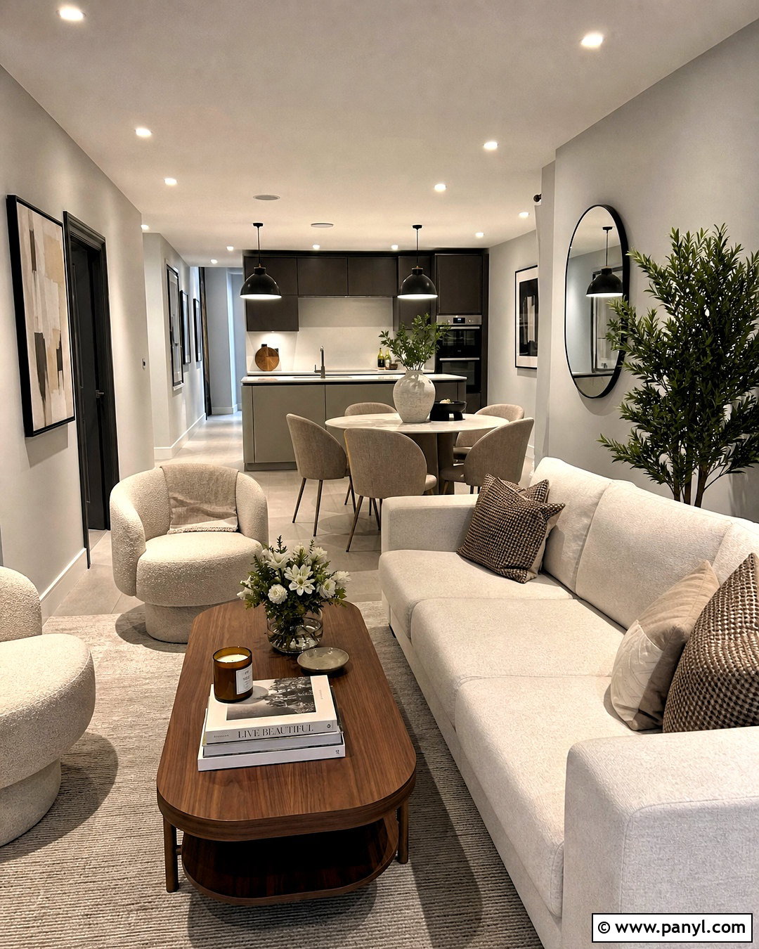 Grey Apartment With Layered Neutrals - 20 grey interior design ideas