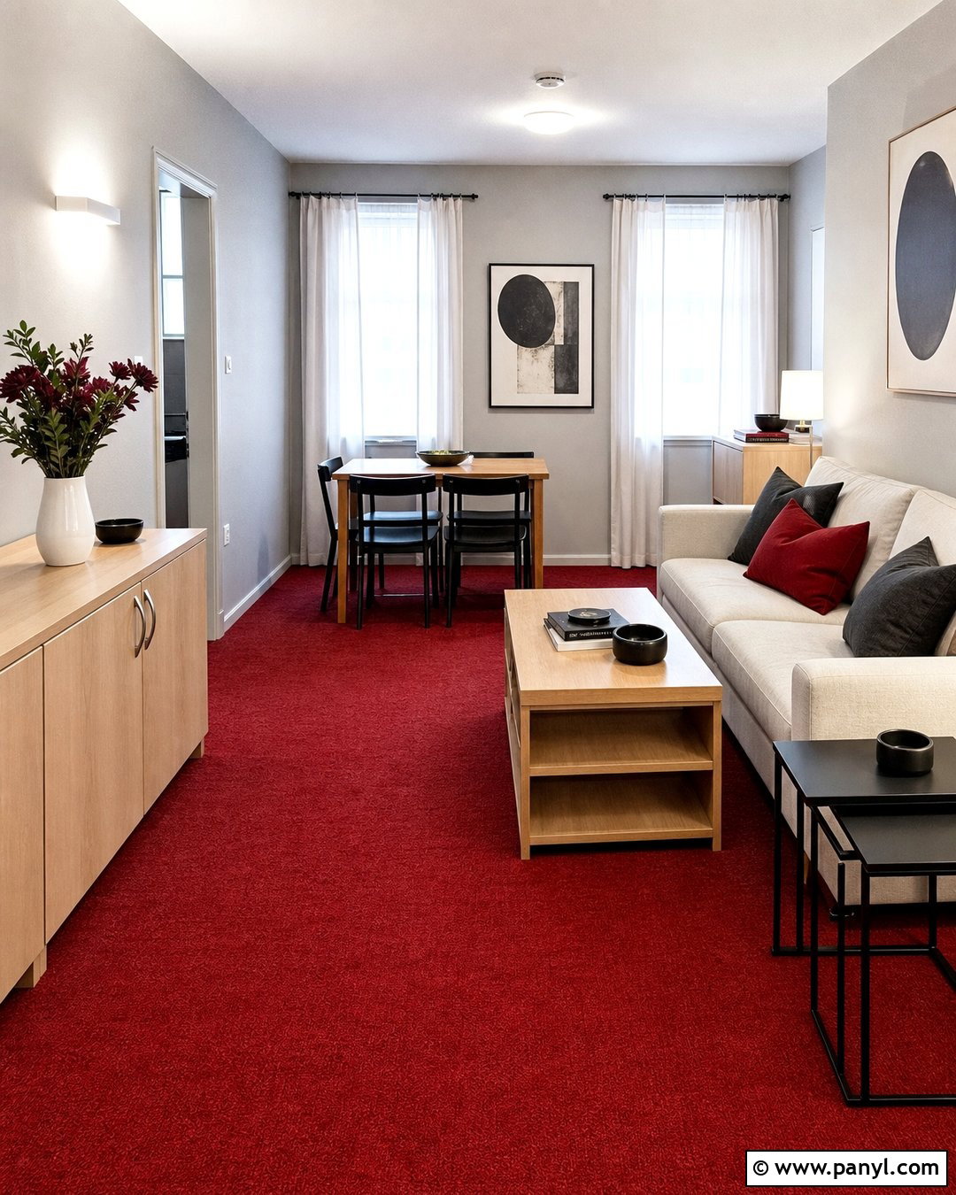 Grey Apartment With Red Carpet - 20 Red Carpet Grey Walls