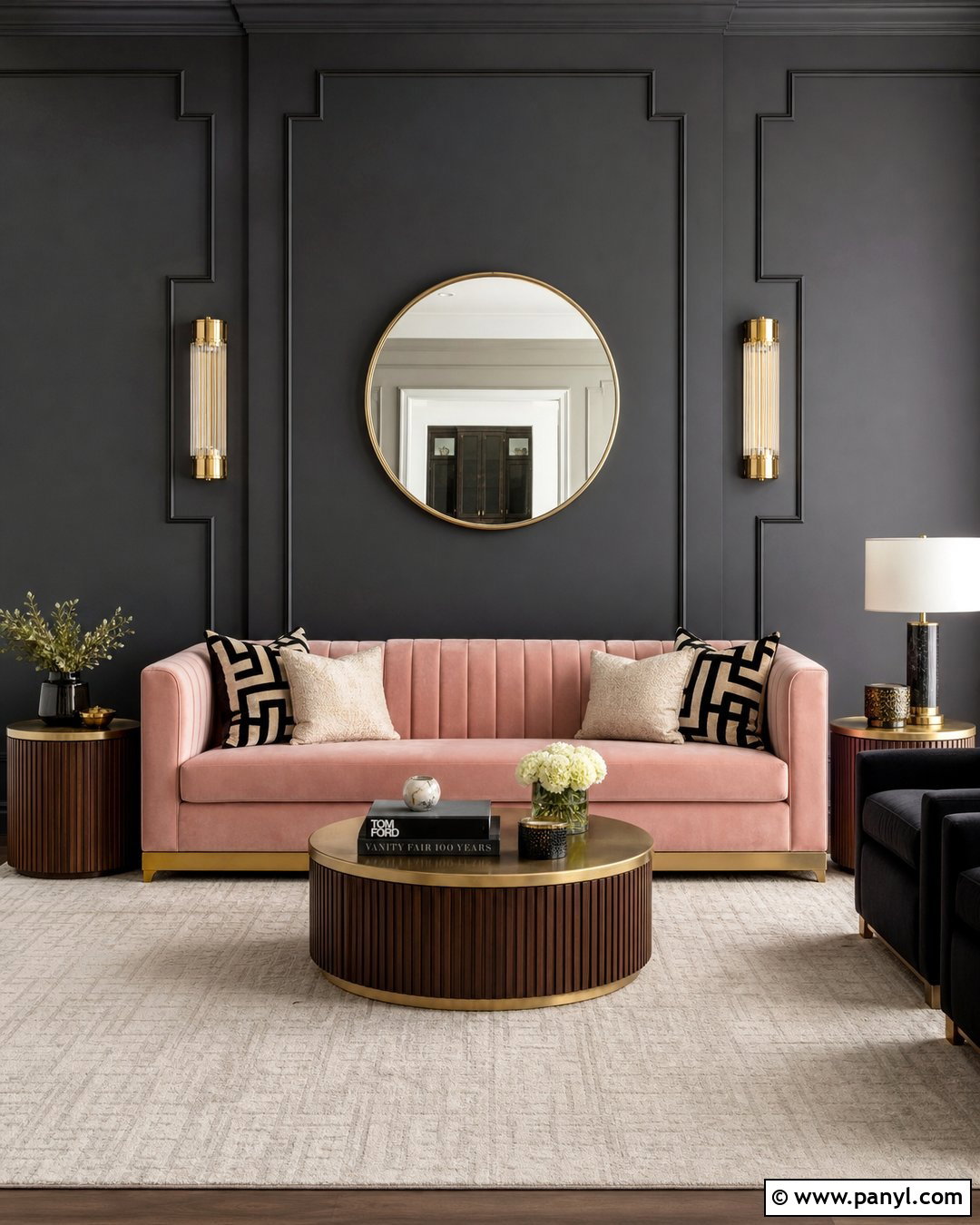 Grey Art Deco Feature Wall - 30 Grey Feature Wall Ideas