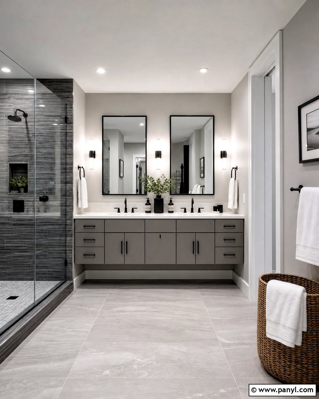 Grey Bathroom With Double Vanity - 20 grey bathroom ideas modern ideas