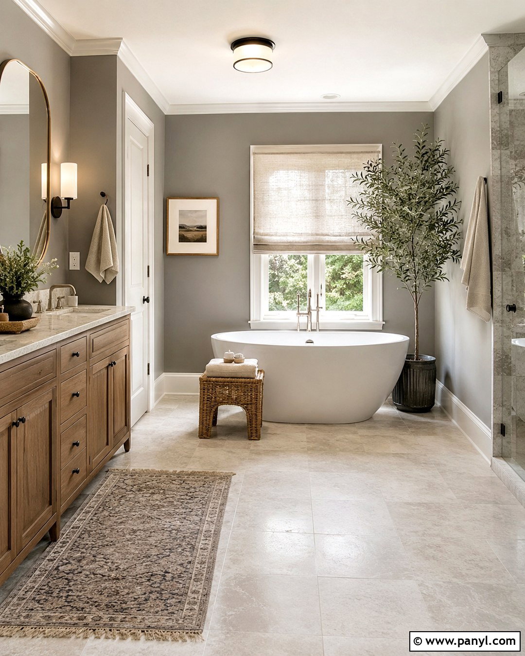 20 Bathrooms With Grey Walls for a Chic, Calming Makeover