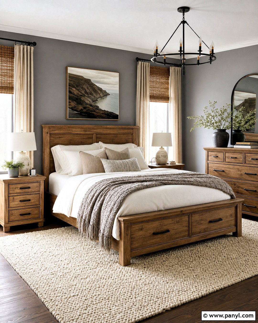 Grey Bedroom With Wood Furniture - 20 grey color room ideas
