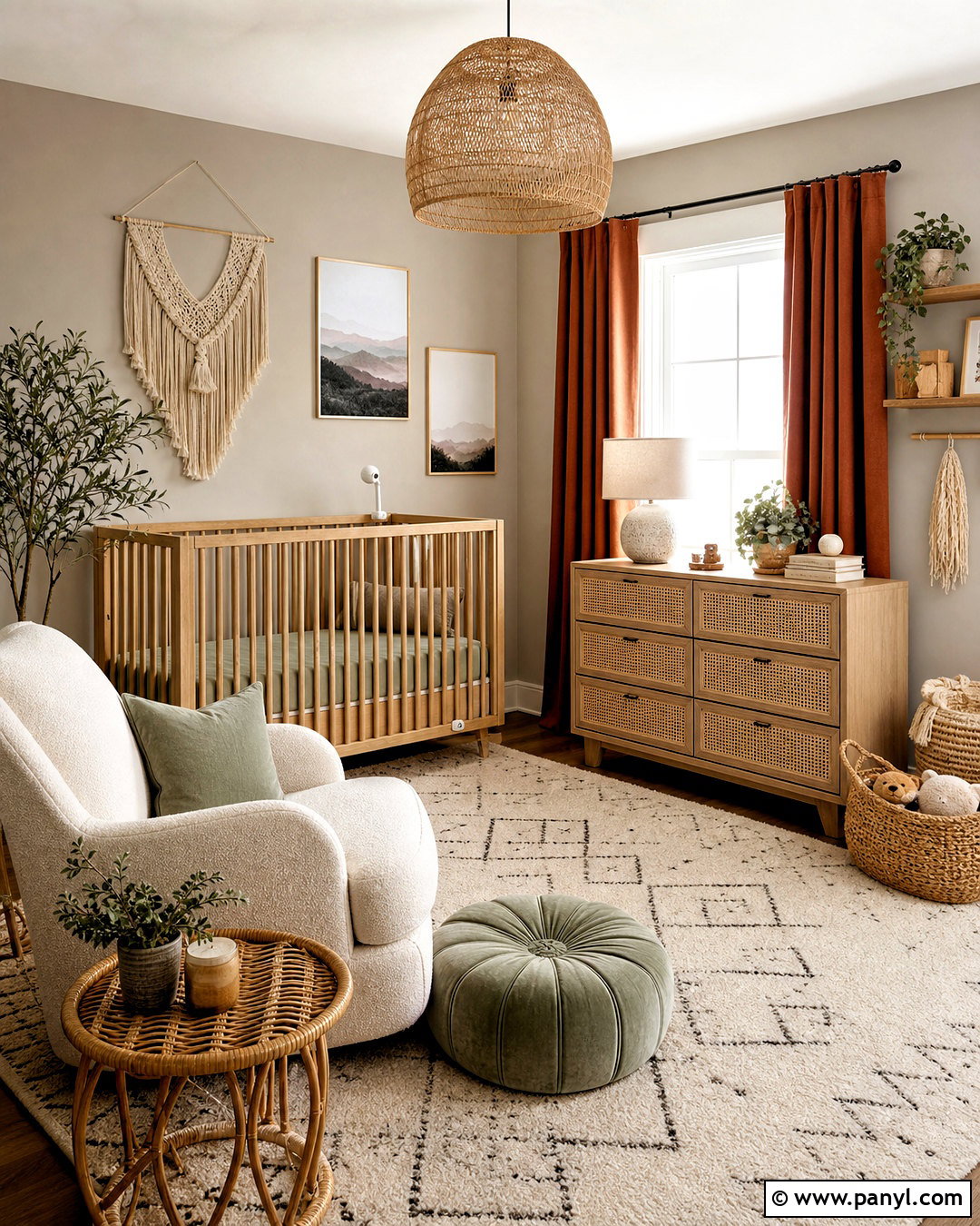 Grey Boho Nursery - 20 grey nursery ideas