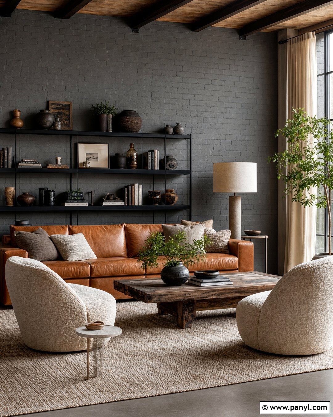 Grey Brick Living Room Wall - 25 Grey Room Wall Ideas