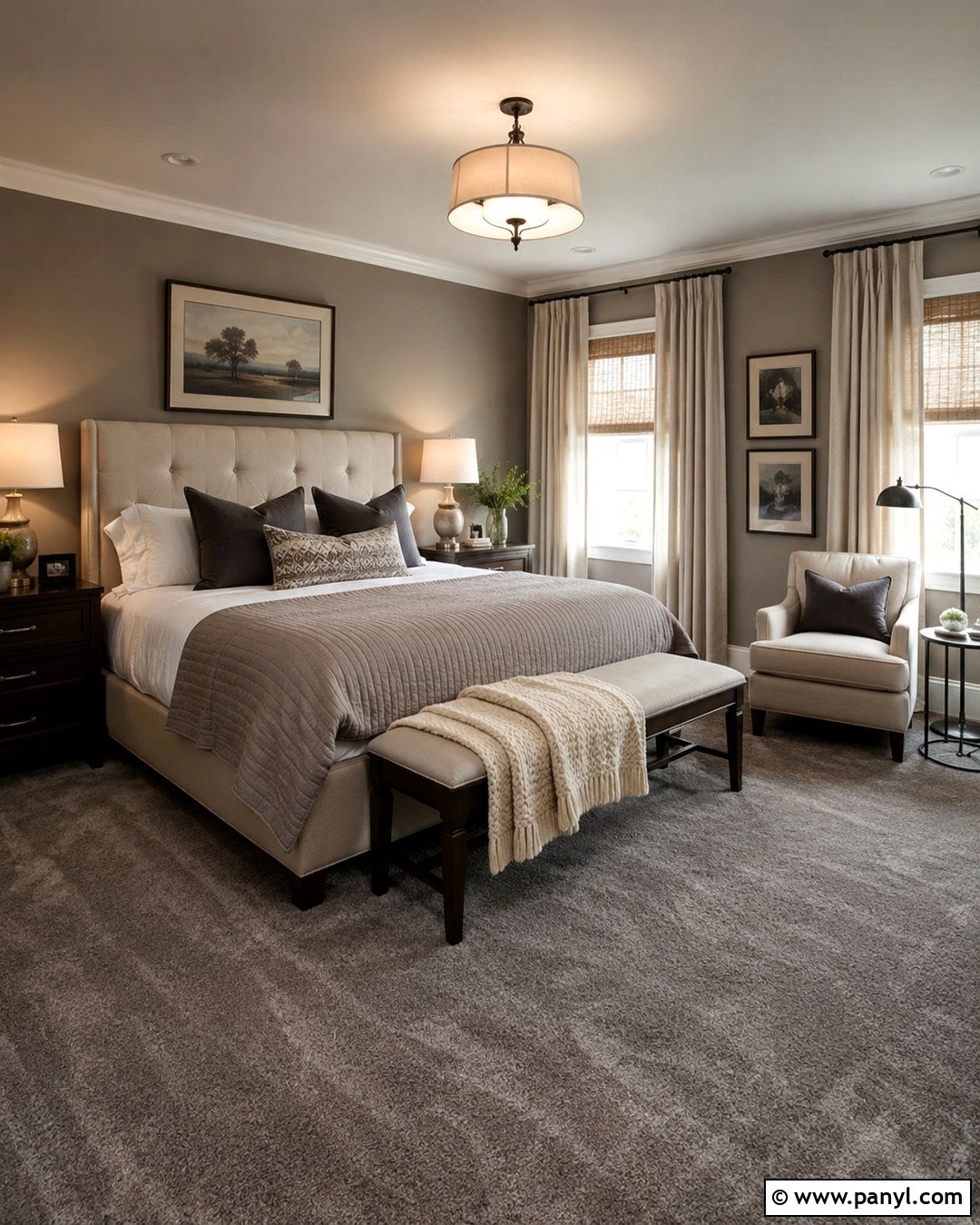 Grey Carpet And Grey Walls Cozy Bedroom - 20 Grey Carpet Grey Walls