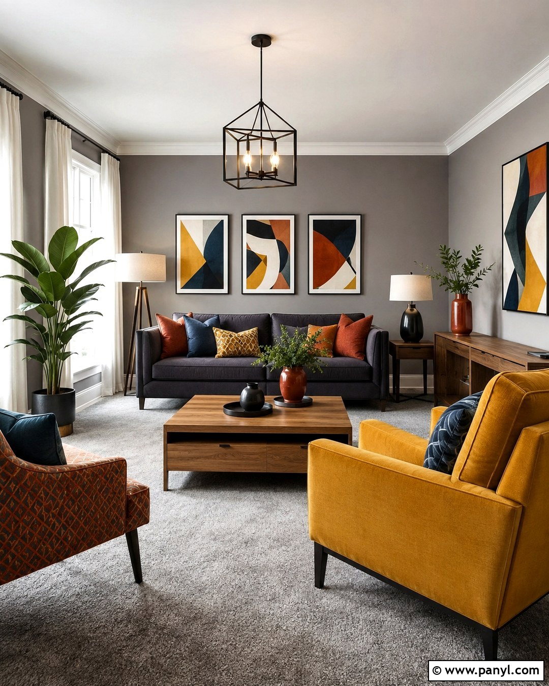 Grey Carpet And Grey Walls With Mustard Yellow - 20 Grey Carpet Grey Walls