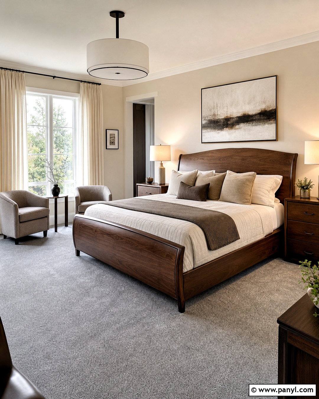 Grey Carpet Bedroom With Cream Walls - 20 grey carpet bedroom ideas