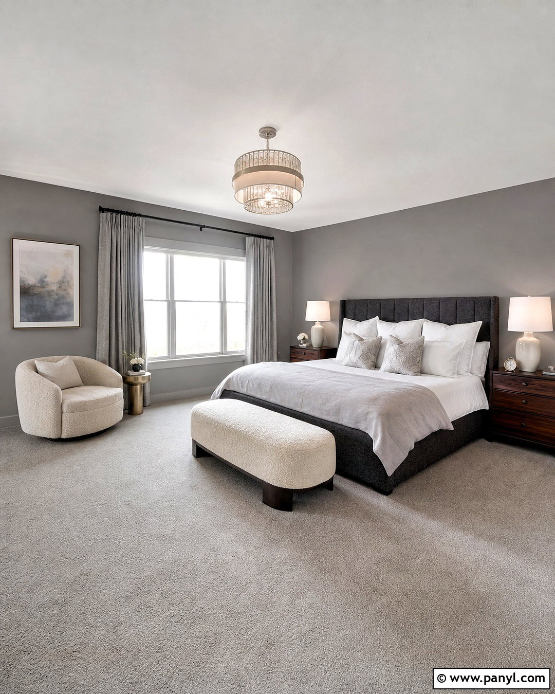 Grey Carpet Bedroom With Grey Walls - 20 grey carpet bedroom ideas