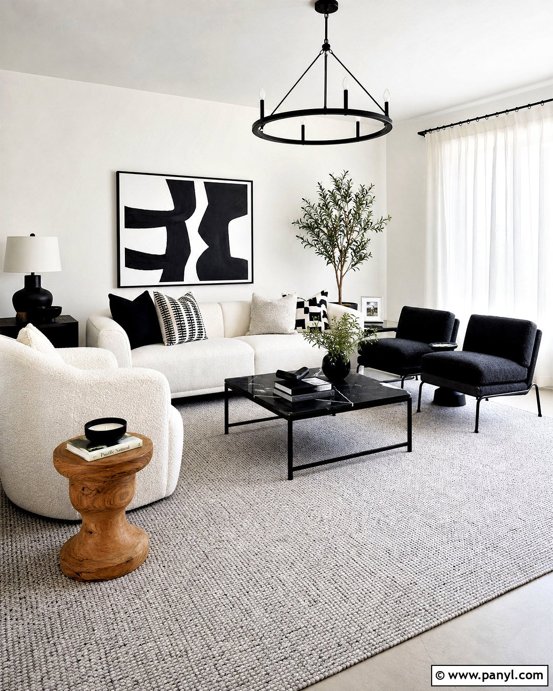 Grey Carpet Black And White Living Room - 20 grey carpet living room ideas