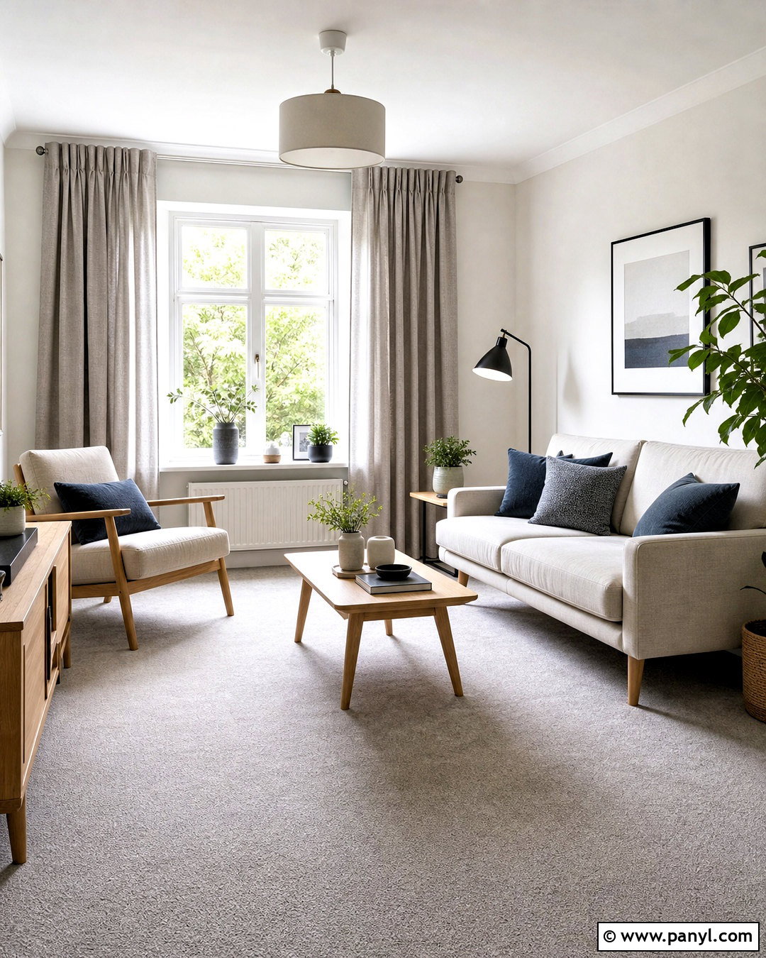Grey Carpet Scandinavian Living Room - 20 grey carpet living room ideas