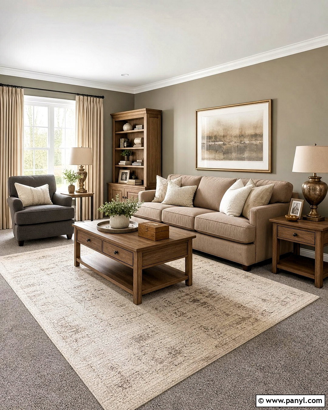 Grey Carpet With Greige And Taupe - 20 grey carpet living room color schemes