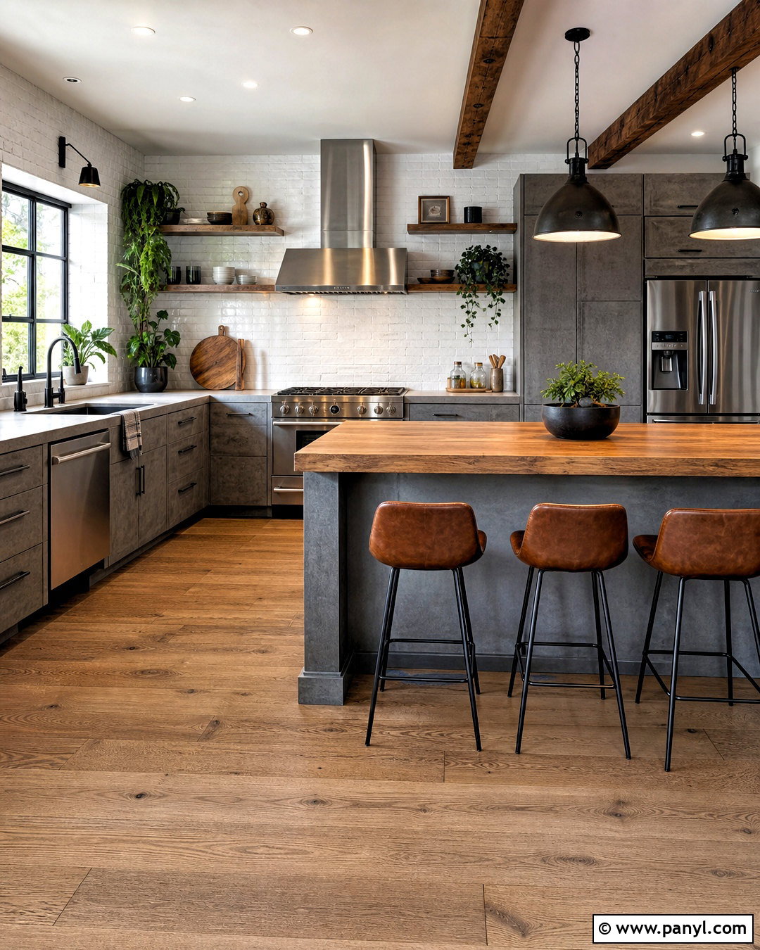 Grey Concrete Kitchen - 20 grey kitchen inspiration ideas