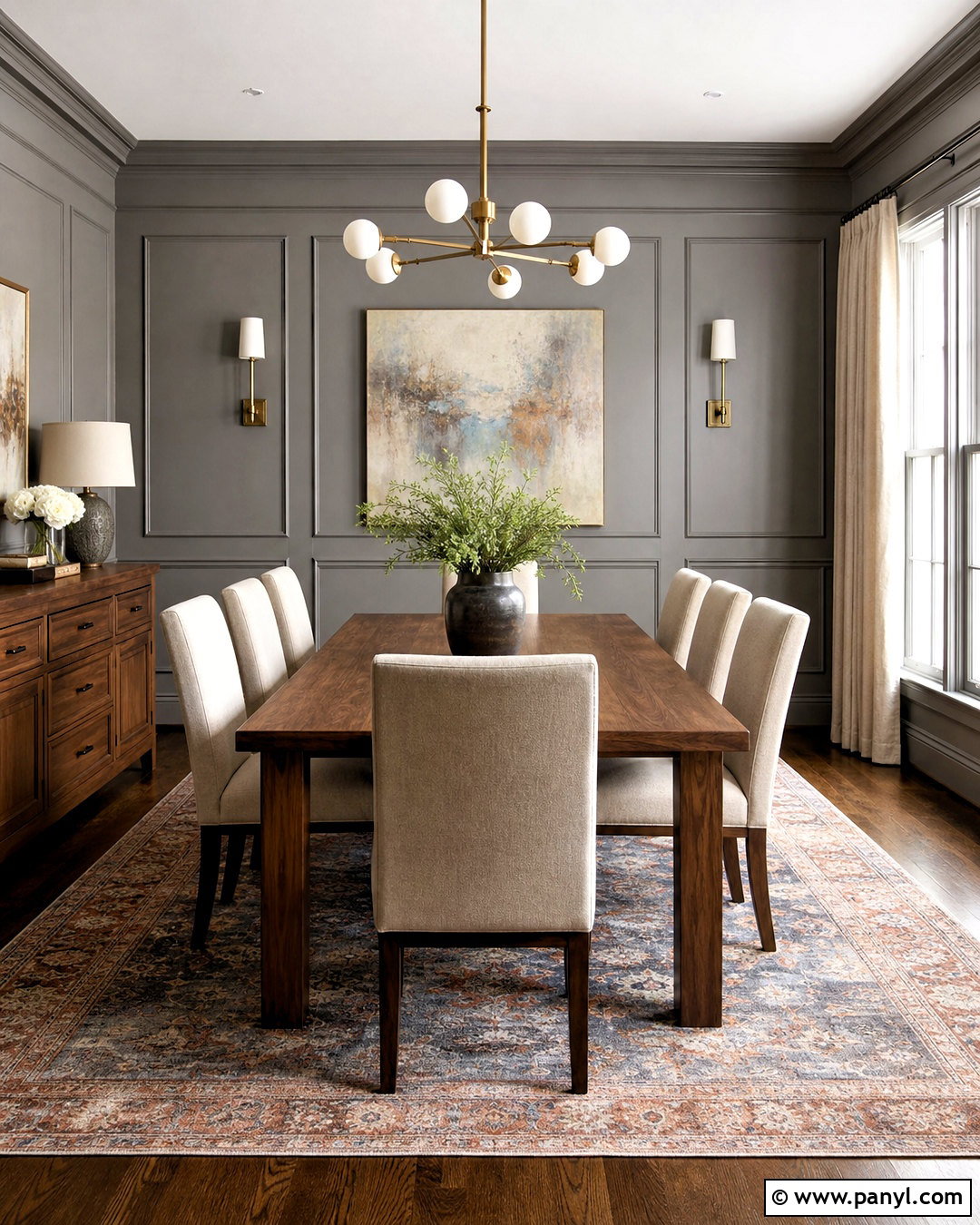 Grey Dining Room With Walnut - 20 grey interior design ideas