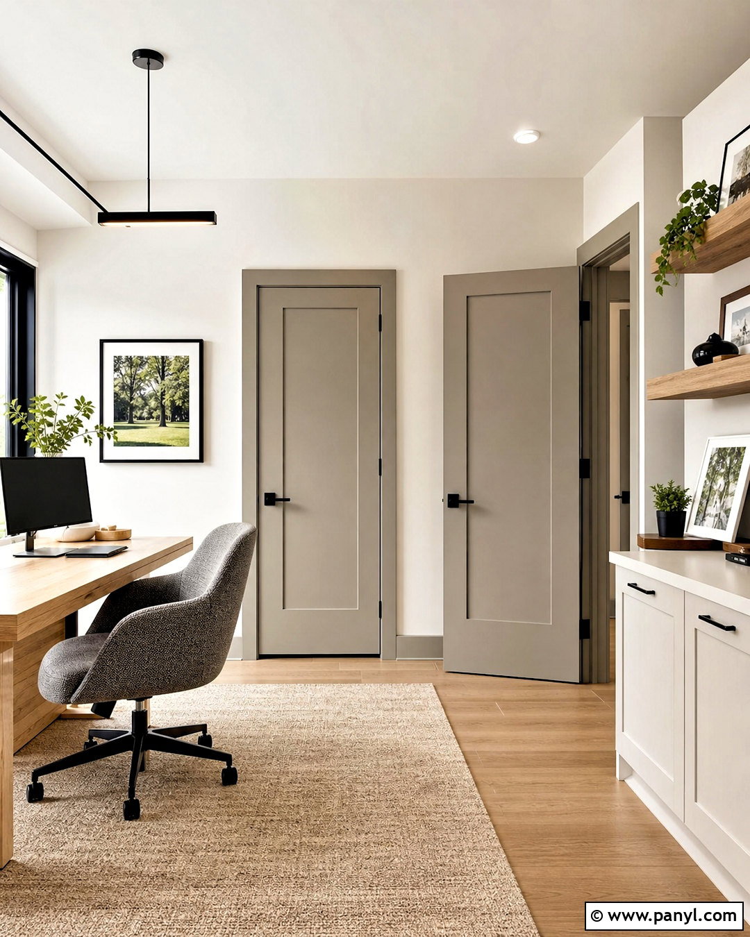 Grey Doors With Black Hardware - 20 white walls grey doors