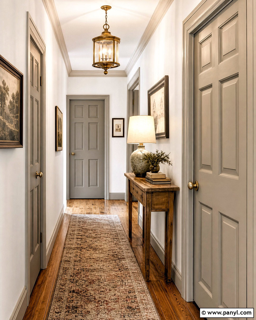 Grey Doors With Brass Hardware - 20 white walls grey doors
