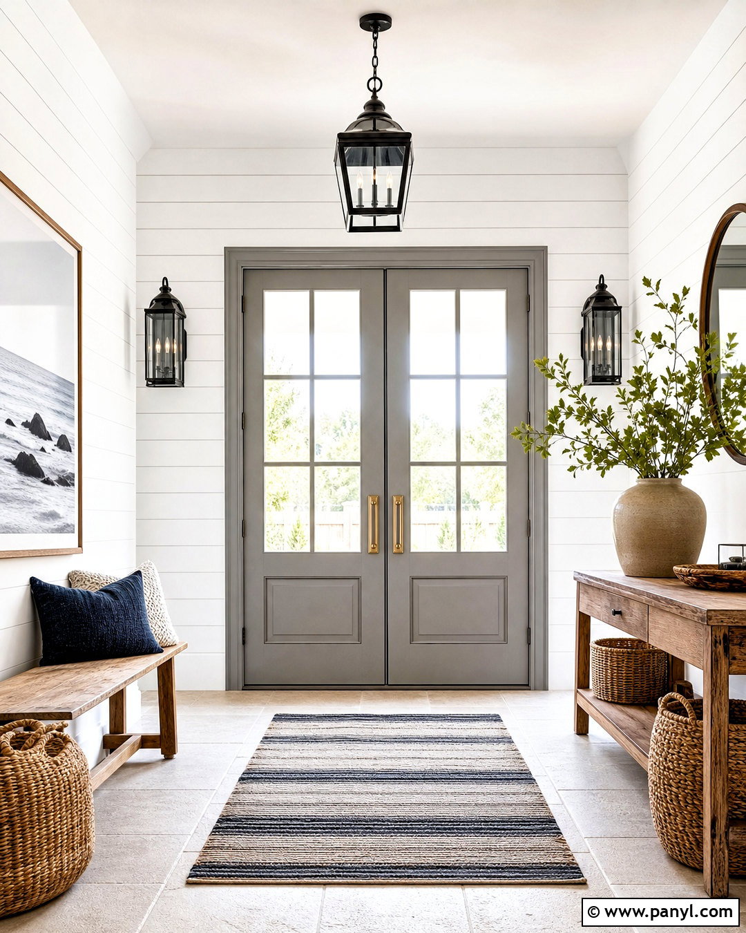 Grey Doors With White Shiplap Walls - 20 white walls grey doors