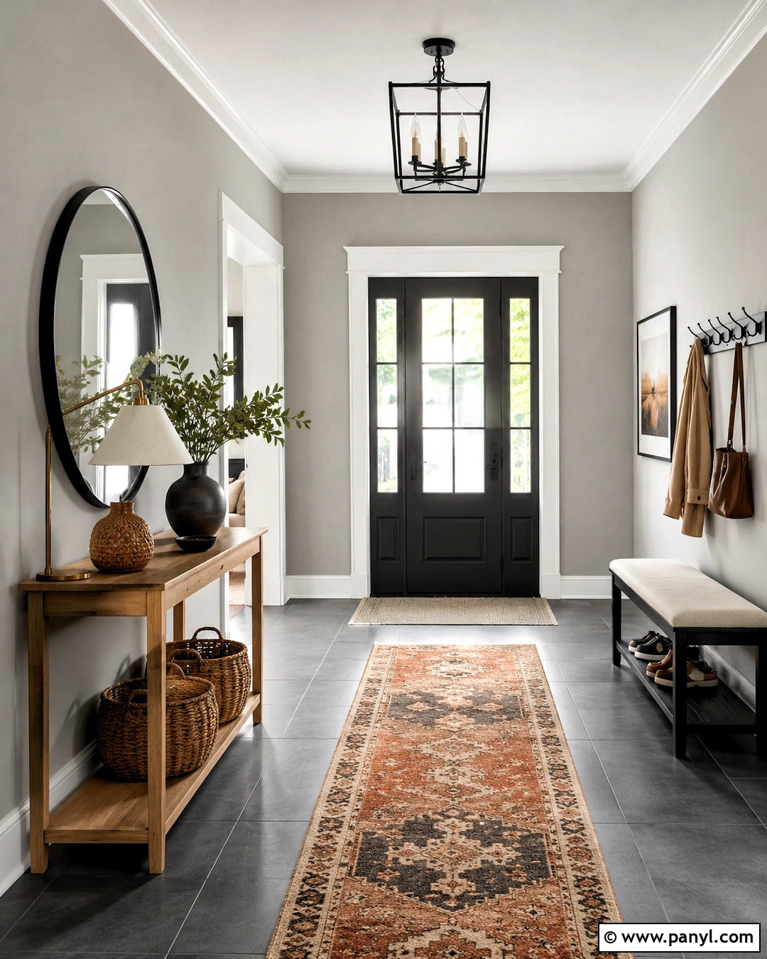 Grey Entryway Walls - 40 Grey Wall Color Ideas