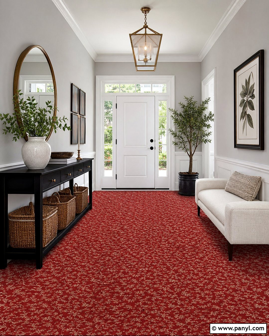 Grey Entryway With Red Carpet - 20 Red Carpet Grey Walls
