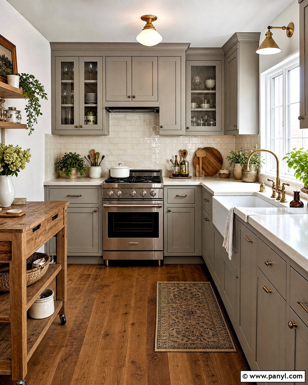 Grey Farmhouse Kitchen - 20 small grey kitchen ideas