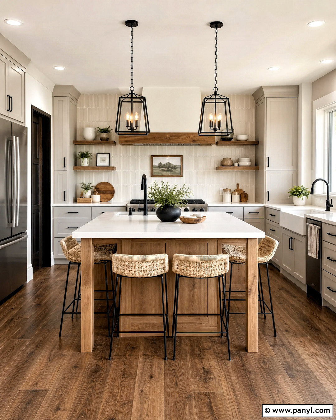 Grey Farmhouse Kitchen With Black Hardware - 20 grey farmhouse kitchen ideas