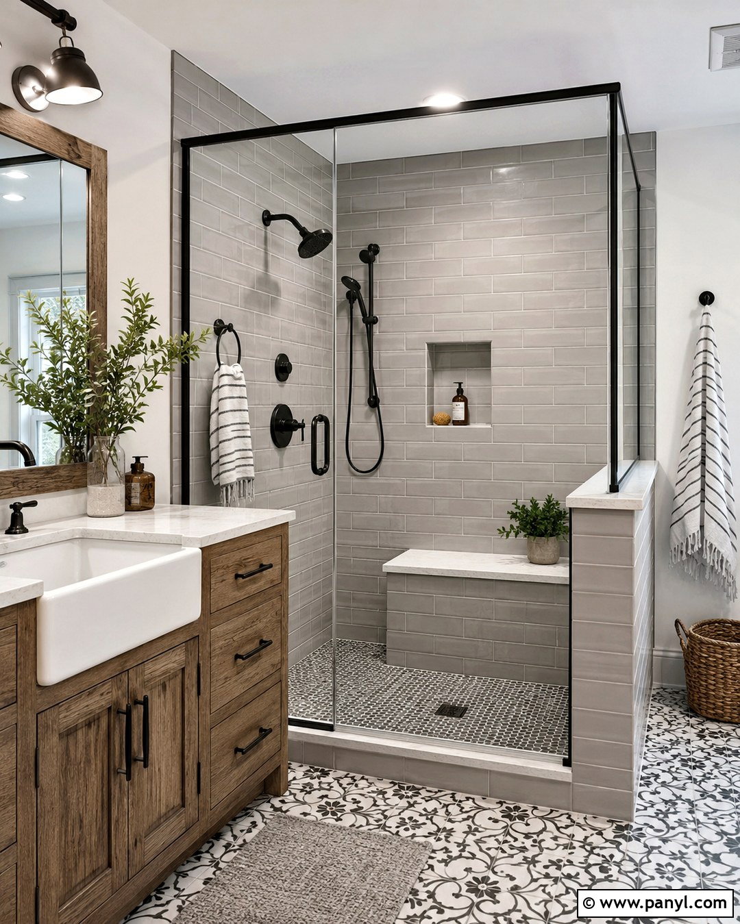 Grey Farmhouse Shower Walls - 20 Grey Shower Walls