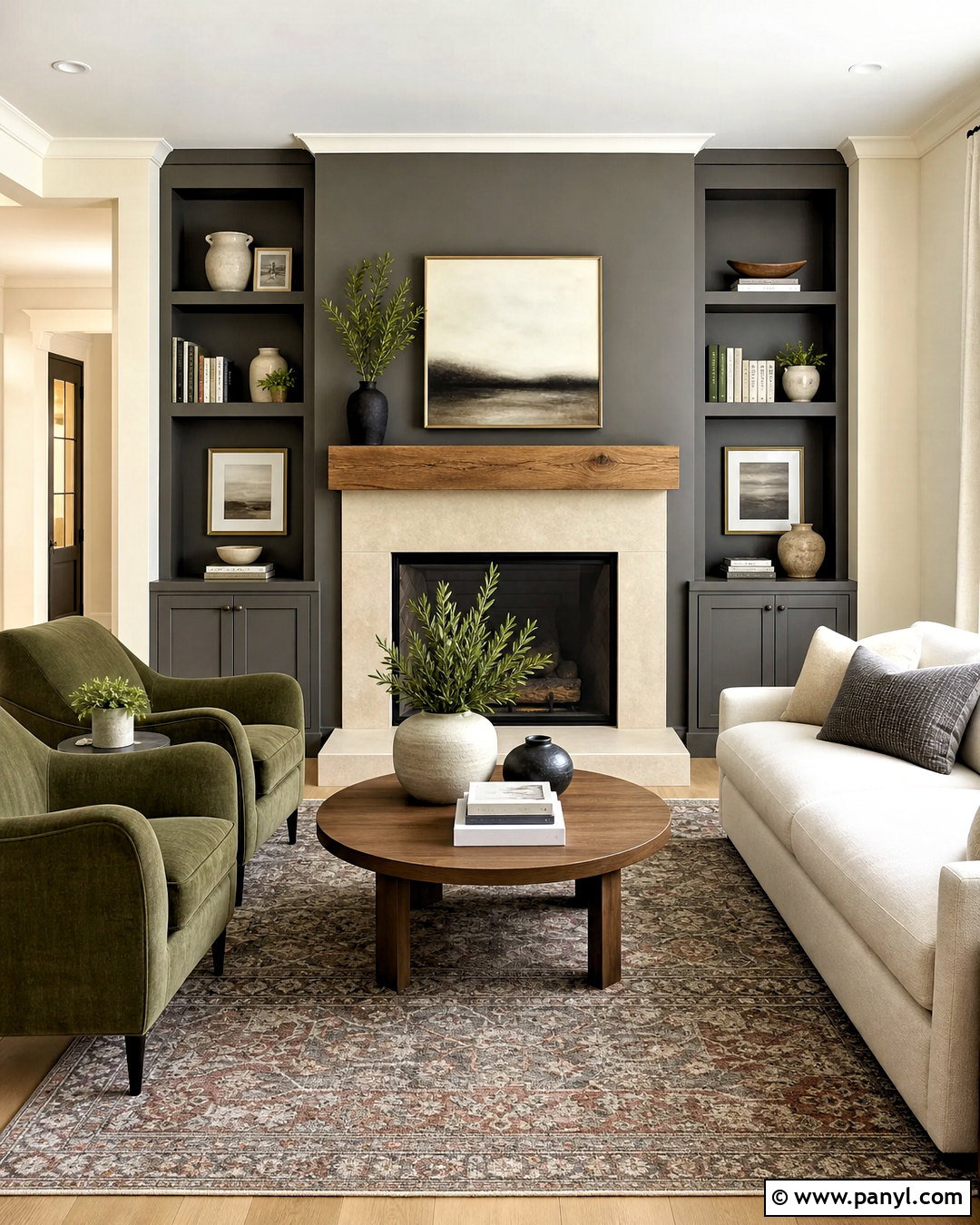 Grey Fireplace Accent Wall - 20 grey wall design ideas