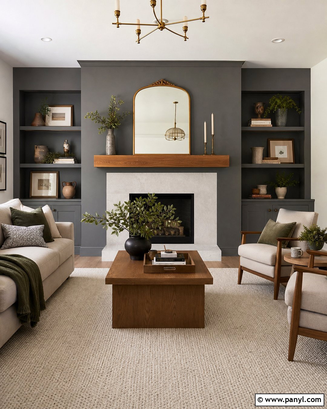 Grey Fireplace Accent Wall - 35 grey accent wall ideas