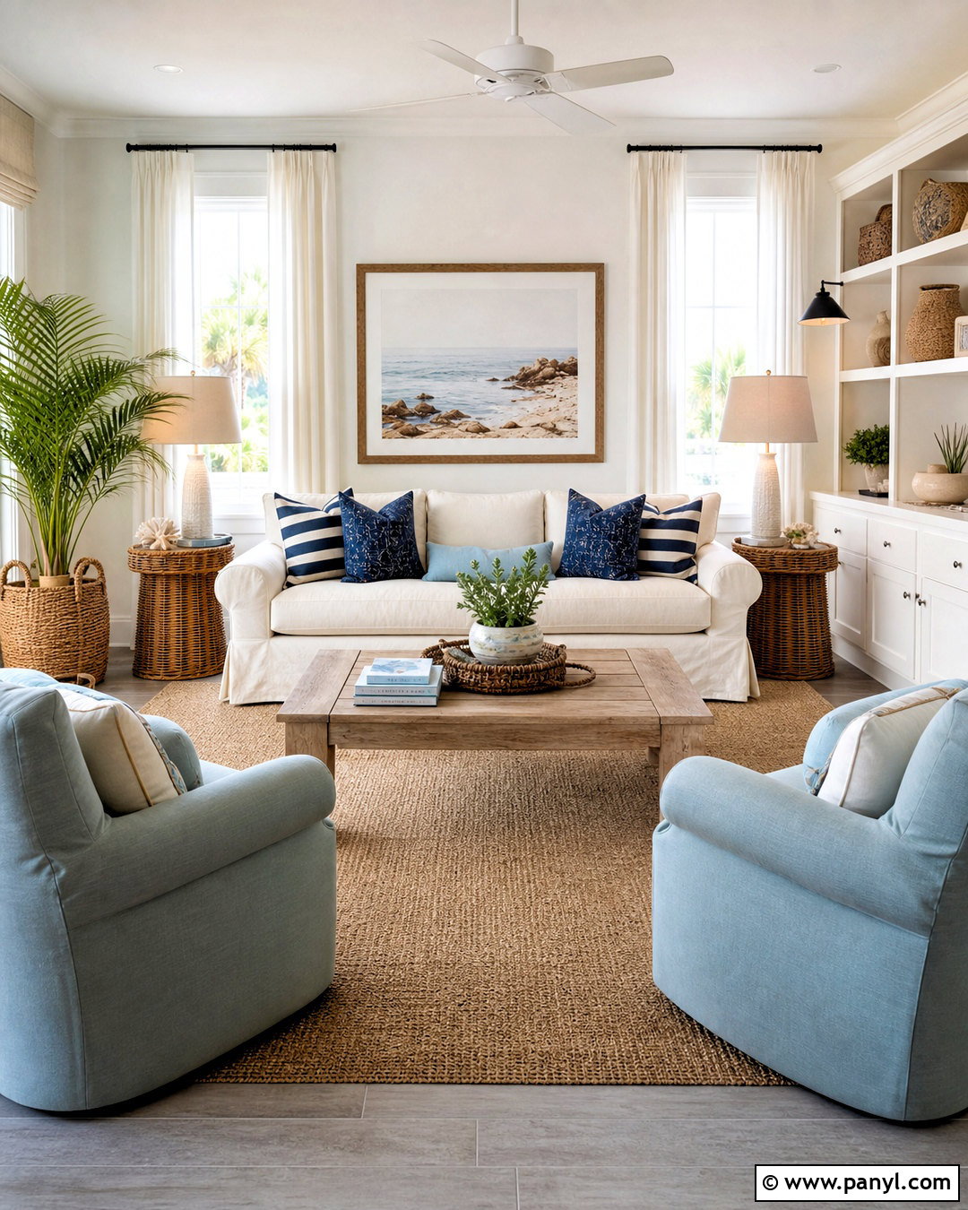 Grey Floor Coastal Living Room - 20 grey floor living room ideas