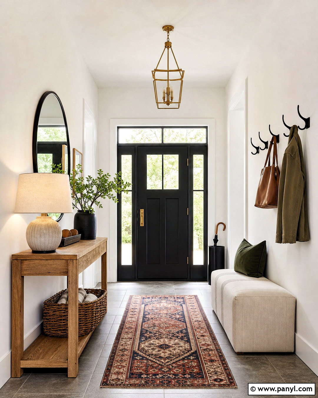 Grey Floor Entryway With White Walls - 20 white walls grey floor ideas
