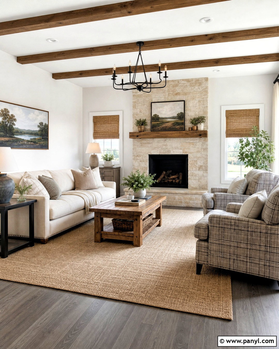 Grey Floor Farmhouse Living Room - 20 grey floor living room ideas
