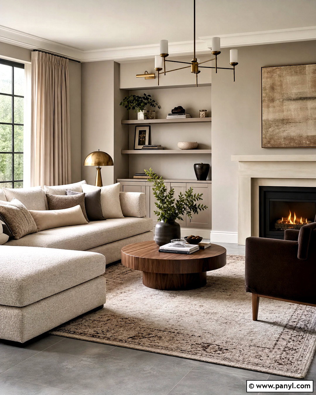 Grey Floor Living Room With Beige Furniture - 20 grey floor living room ideas