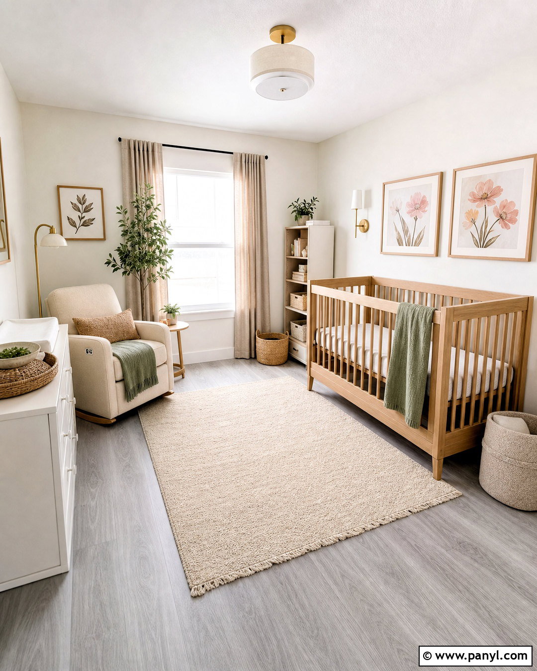 Grey Floor Nursery With Soft Neutral Colors - 20 grey floor interior ideas