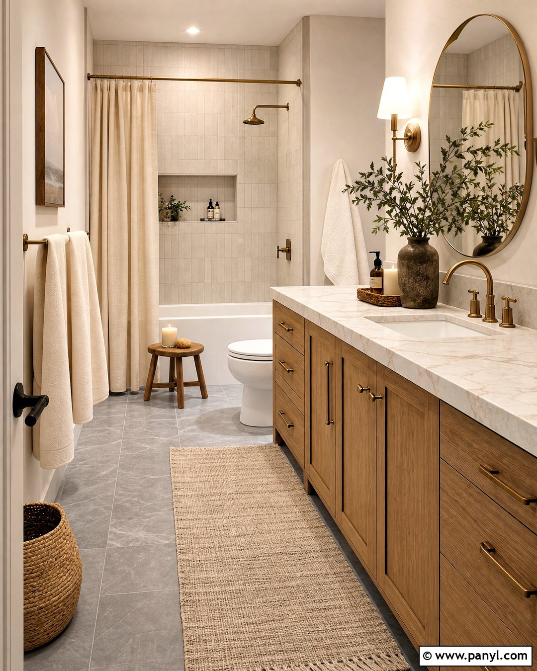 Grey Floors With A Warm Bathroom - 20 how to warm up grey floors