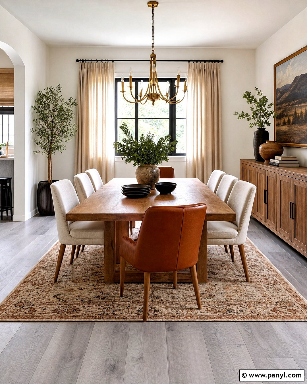 Grey Floors With A Warm Dining Room - 20 how to warm up grey floors