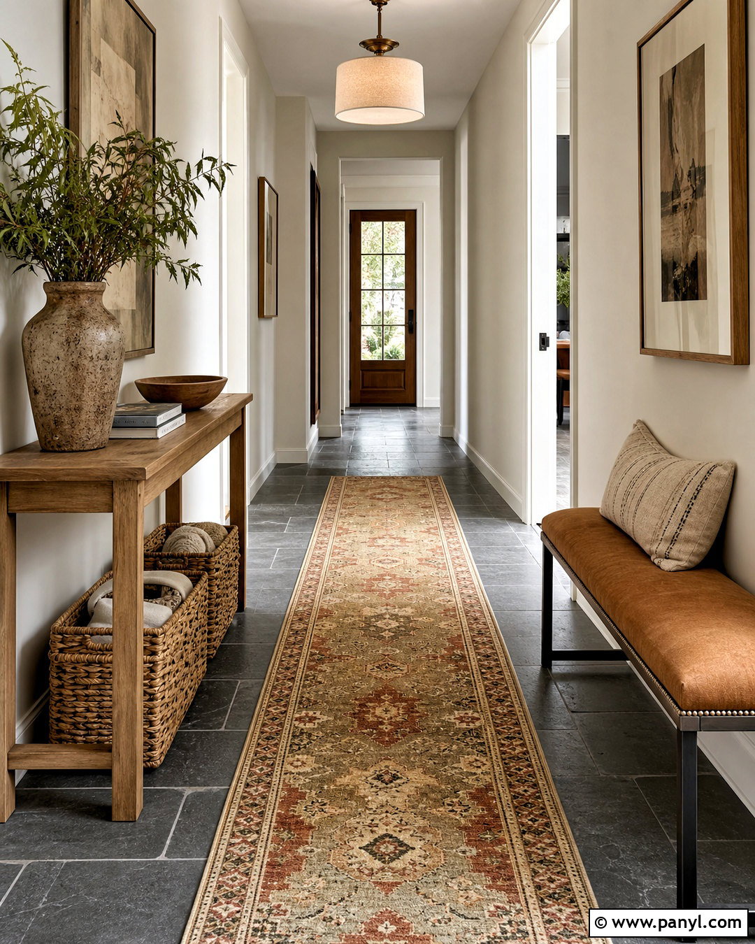 Grey Floors With A Welcoming Hallway - 20 how to warm up grey floors